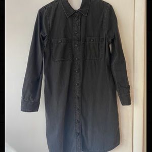 Madewell Black Denim Shirt Dress